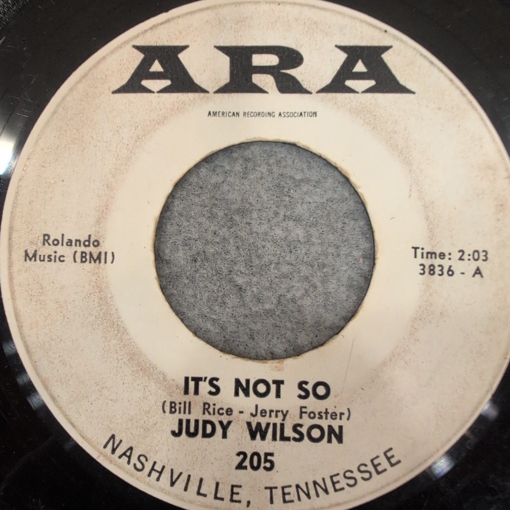 Judy Wilson It's Not So / From My Point of View ARA 205 Nashville 45 RPM Vinyl - Picture 1 of 4
